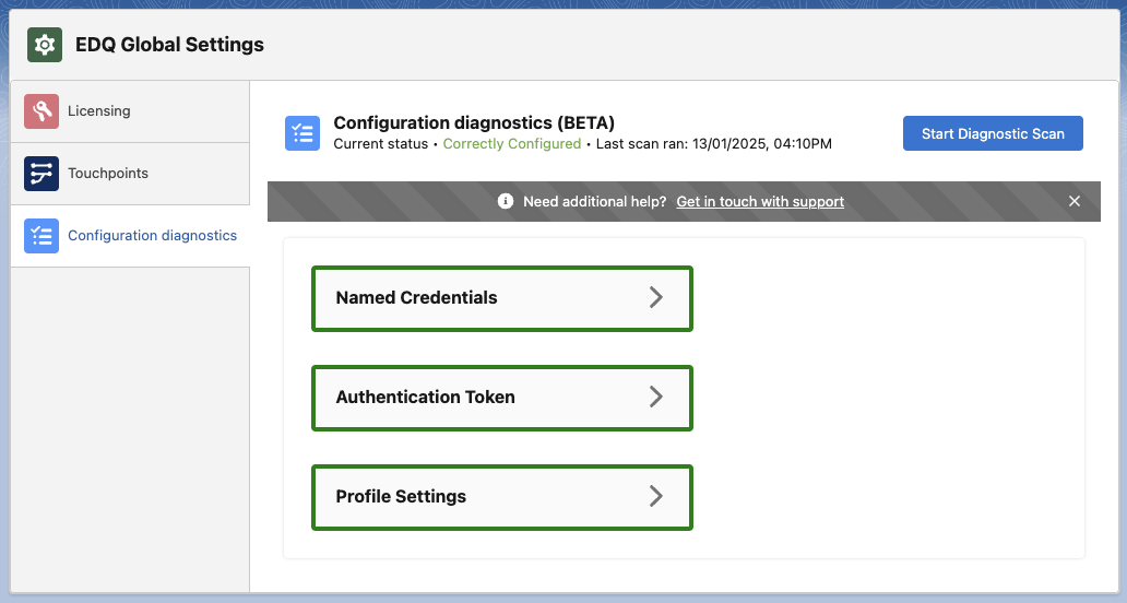 Configuration diagnostics tool